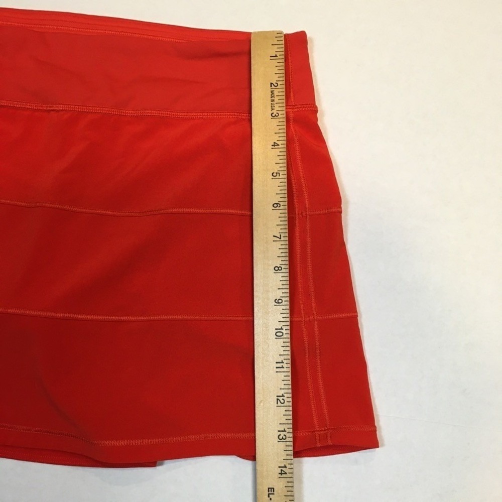 Lululemon Pace Rival Skirt Skort Sz 10 Red Pickleball Tennis Golf Running - Picture 8 of 14